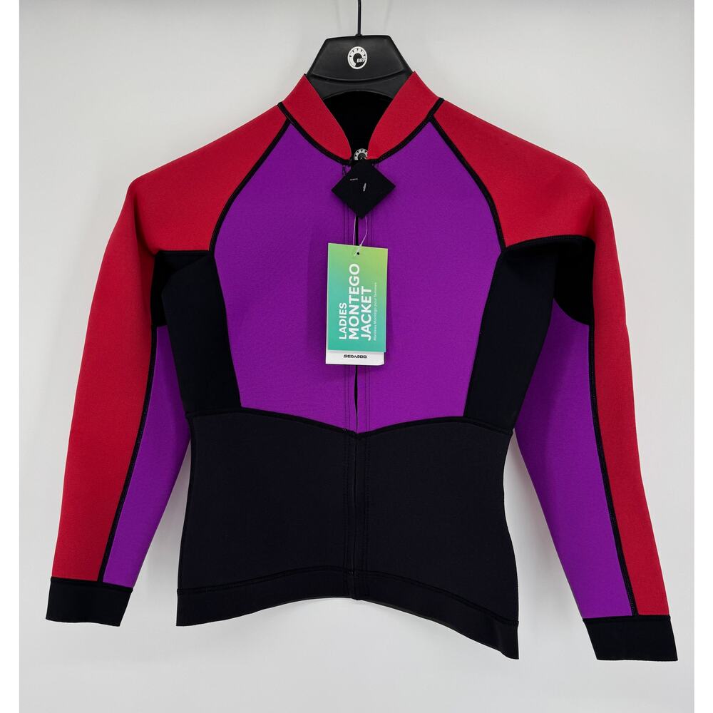 Sea-Doo Montego Neoprene Wetsuit Jacket Violet Black Red Zip Small NEW in Bag